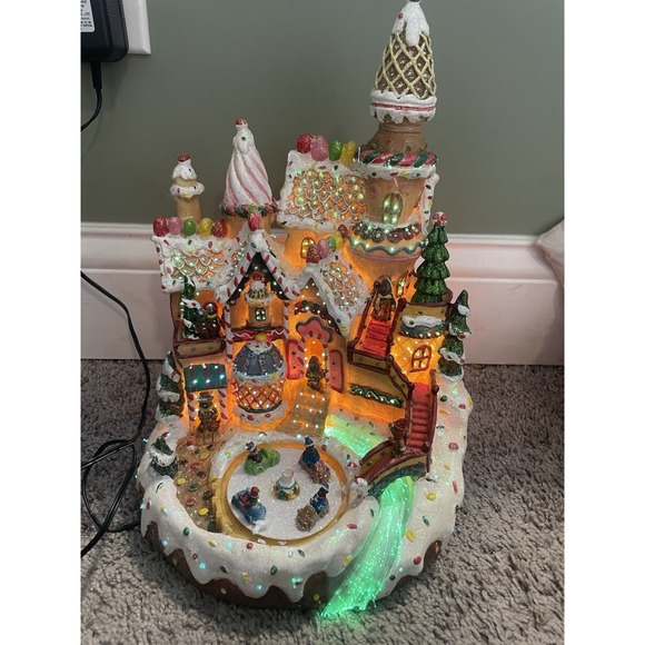 Cracker Barrel Other - Cracker Barrel Fiber Optic Gingermint Gingerbread House Christmas Village Castle